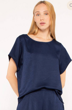 Load image into Gallery viewer, Ripley Rader Sstin Crepe Everyday T-Shirt Navy168