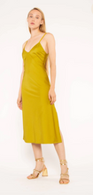 Load image into Gallery viewer, Ripley Rader Satin  Stretch Slip Dress Chartreuse