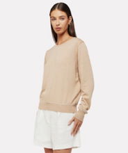 Load image into Gallery viewer, Brodie Winnie Crew Neck Sweater Soft Camel