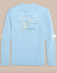 Southern Tide Windsurfer Performance Tee Blue