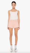 Load image into Gallery viewer, Mother Denim Dodger Short Fray Peach Parfait