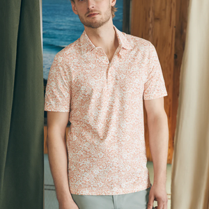 Faherty Movement Polo Hilo Rose Floral