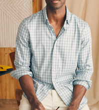 Load image into Gallery viewer, Faherty The Movement Sport Shirt Teal Coast Gingham