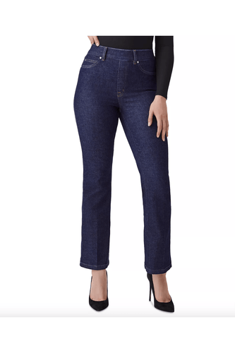 Spanx Cropped Kick Flare Jeans Raw Indigo