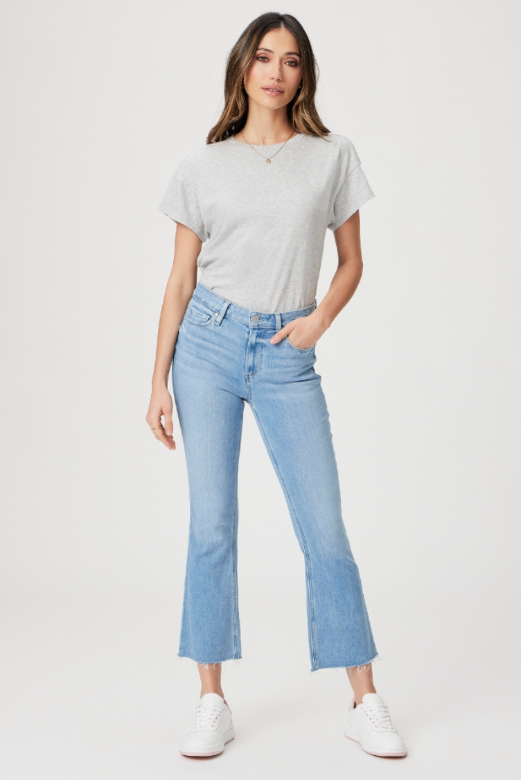 Paige Colette Crop Flare Raw Hem Helena