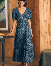 Load image into Gallery viewer, Faherty Orinda Maxi Dress Blue Esna Floral