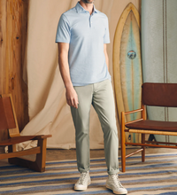 Load image into Gallery viewer, Faherty Short Sleeve Movement Pique Polo Clean Lake Feed