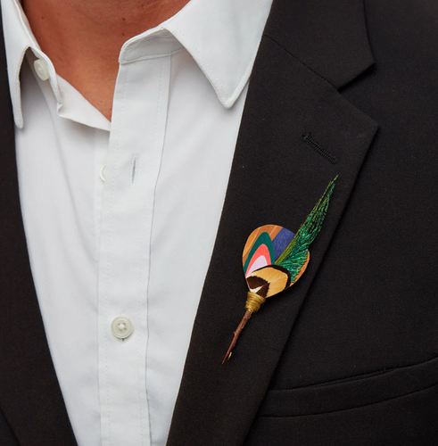 Brackish Thicket Lapel Pin Plum Kingman