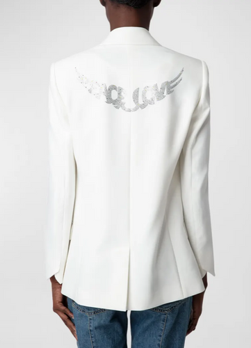 Zadig & Voltaire Visit Strauss Love Wings Jacket White