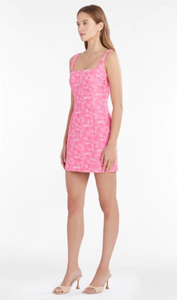 Amanda Uprichard Augustine Dress in Jacquard Pink