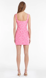 Amanda Uprichard Augustine Dress in Jacquard Pink