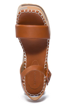 Load image into Gallery viewer, Bernardo Marley Platform Sandal Luggage Nappa Mestico