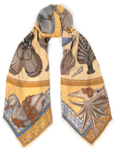 Sabina Savage Mythos Dancing Delphinus Scarf Square 135