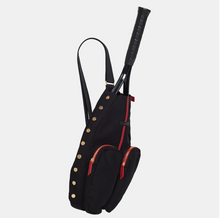 Load image into Gallery viewer, Hammitt Courtside Sling-back Black/Brushed Gold Red Zip
