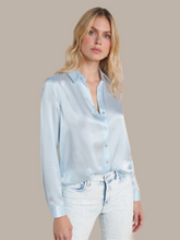 Load image into Gallery viewer, L&#39;Agence Tyler Long Sleeve Blouse Ice Water