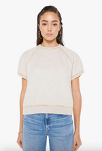 Load image into Gallery viewer, Mother Denim The Short Sleeve Concert Tuck Heather Oatmeal