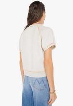 Load image into Gallery viewer, Mother Denim The Short Sleeve Concert Tuck Heather Oatmeal