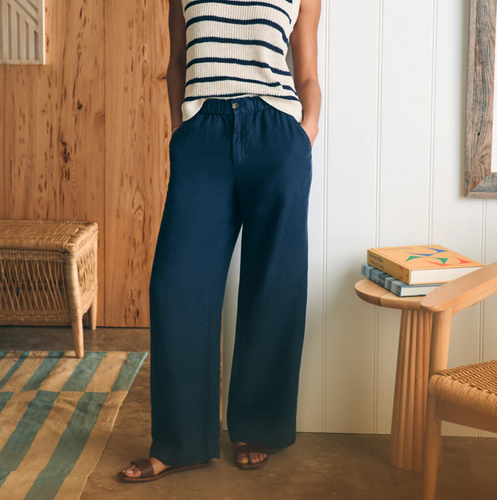 Faherty Monterey Linen Pant After Midnight