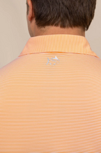 Load image into Gallery viewer, Southern Tide brrr°-eeze Meadowbrook Stripe Polo Orange