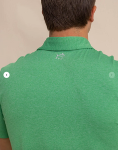 Southern Tide brrr°-eeze Performance Polo Heather Green