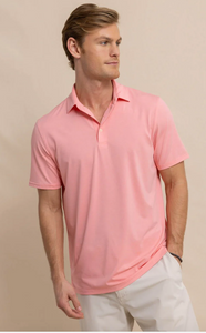 Southern Tide brrr°-eeze Performance Polo Heather Flamingo