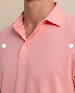 Southern Tide brrr°-eeze Performance Polo Heather Flamingo