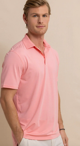 Southern Tide brrr°-eeze Performance Polo Heather Flamingo