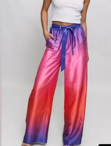 Hutch Cargo Style Wide Leg Pant Sunset Gradient