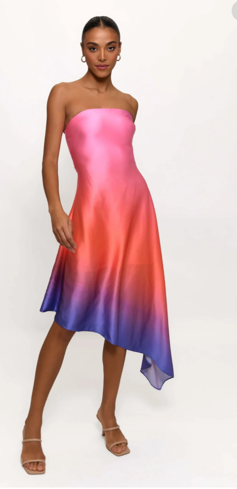 Hutch Salulita Strapless Dress Sunset Gradient