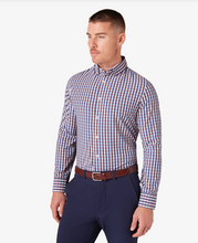 Load image into Gallery viewer, Mizzen + Main Monaco LS Shirt Blue/Rose Madison Check