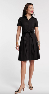 Frances Valentine Bella Midi Cotton Dress Black