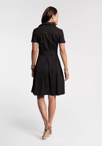 Frances Valentine Bella Midi Cotton Dress Black