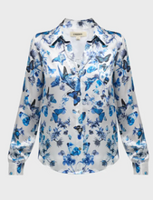 Load image into Gallery viewer, L&#39;Agence Tyler Blouse White/Blue Butterflies