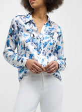 Load image into Gallery viewer, L&#39;Agence Tyler Blouse White/Blue Butterflies