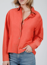 Load image into Gallery viewer, Hilton Hollis Textured Viscose Shirt Vermillion