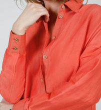 Load image into Gallery viewer, Hilton Hollis Textured Viscose Shirt Vermillion