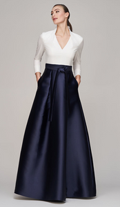 Kay Unger Phoebe Gown White-Dark Twilight