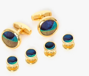 Brackish Cufflinks and Stud Set Capers