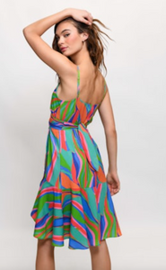 Hutch Zina Dress Vibrant Psychedelic Swirl