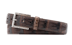 Martin Dingman Carson Crocodile Belt Walnut