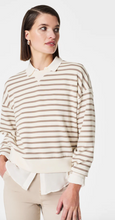 Load image into Gallery viewer, Spanx Airessential Striped Crew Porcelain Fawn