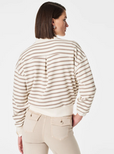 Load image into Gallery viewer, Spanx Airessential Striped Crew Porcelain Fawn