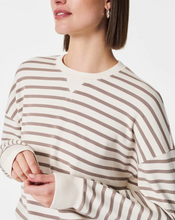 Load image into Gallery viewer, Spanx Airessential Striped Crew Porcelain Fawn