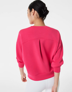 Spanx Airessential Crew Sweatshirt Cerise Pink