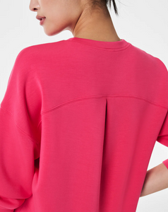 Spanx Airessential Crew Sweatshirt Cerise Pink