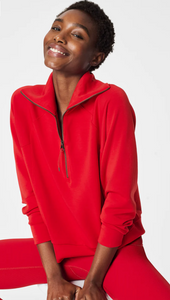 Spanx Airessential 1/2 Zip Red