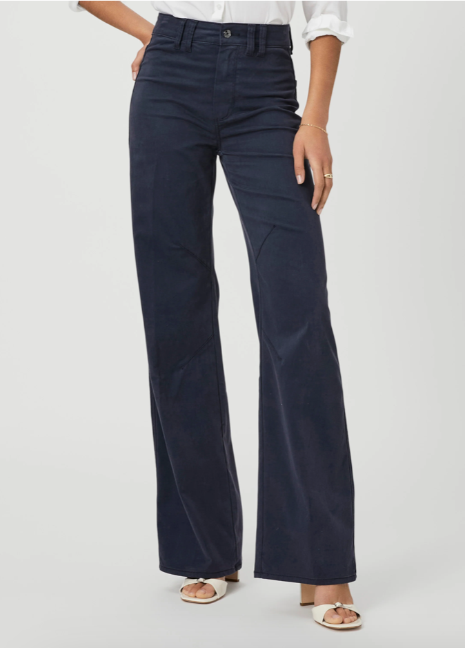 Sasha HR Wide Leg Navy Seascape – The Blue Collection