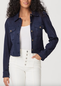 Paige Cropped Pacey Jacket Navy