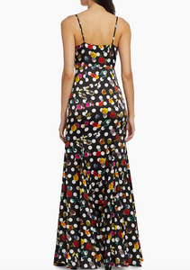 L'Agence Zanna  Gown Black Multi Crystal Dot