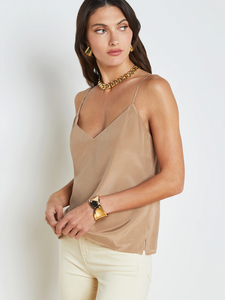 L'Agence Jane Spaghetti Strap Cami Cappuccino